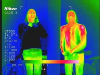 Solar reflective clothing thermal image