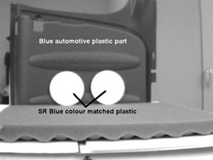Automotive plastic part on NIR camera
