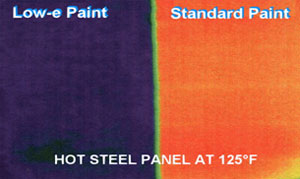 Thermal image of a hot steel plate